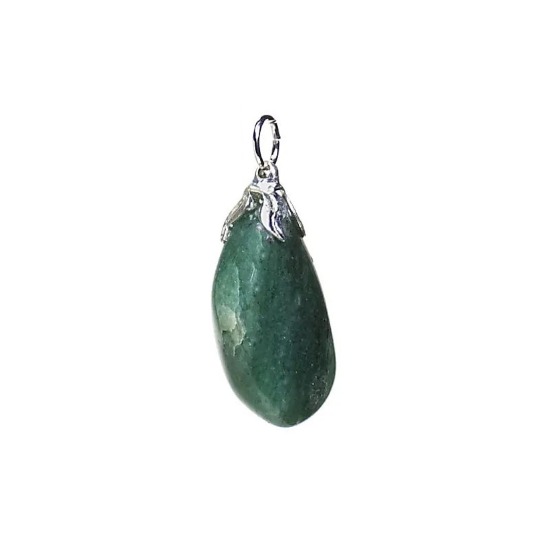 Pandantiv din aventurin verde natural, pentru noroc și prosperitate (1,5–3 cm)