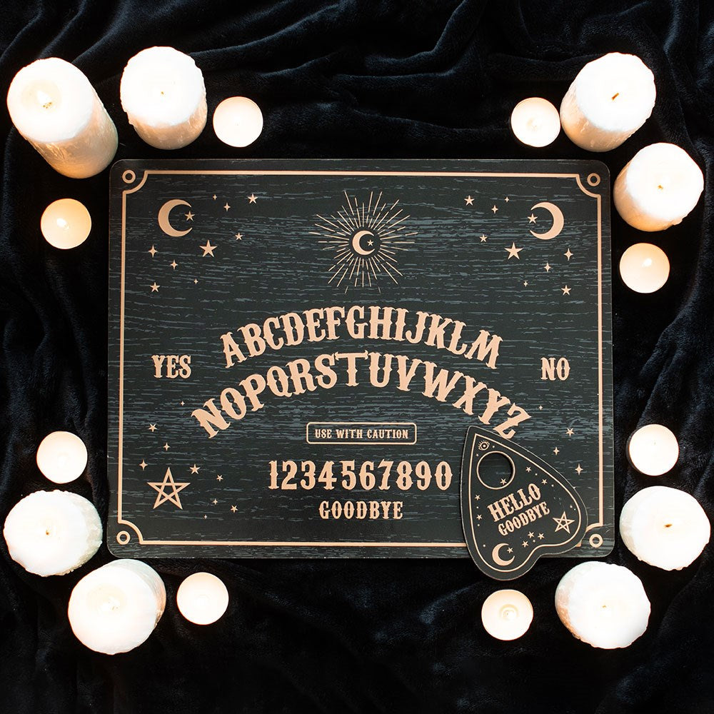 Placă Ouija Mistică - Pentagramă și Luni în Creștere