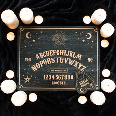 Placă Ouija Mistică - Pentagramă și Luni în Creștere