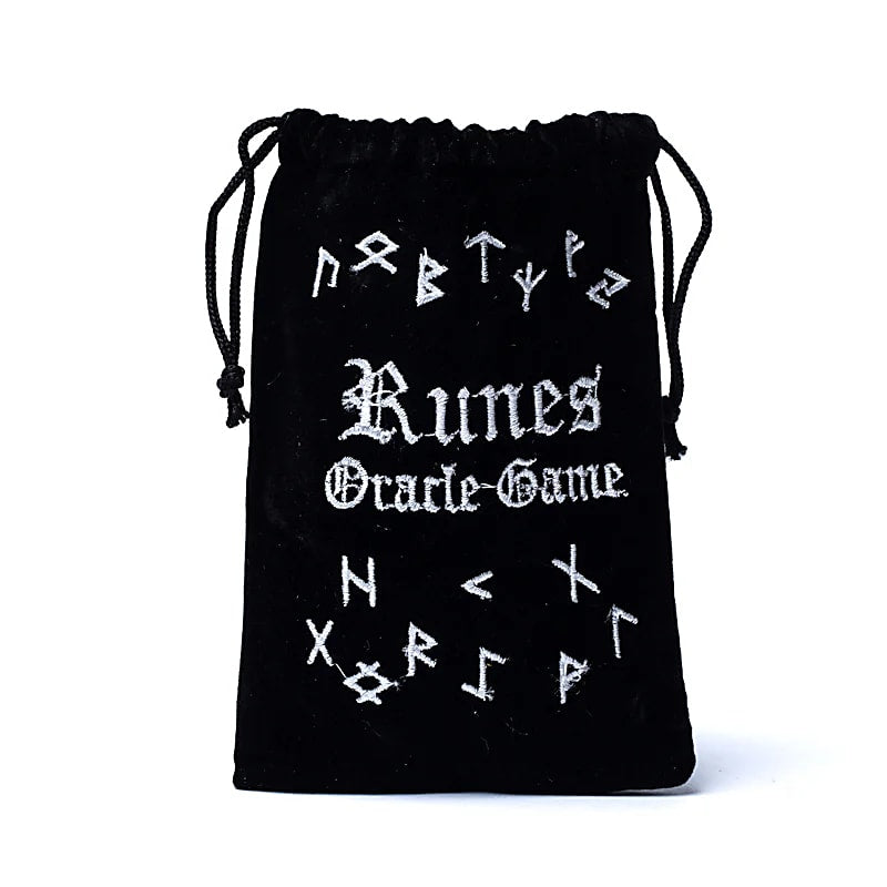 Set Oracol Rune 7 Chakre, pietre naturale calitate AA, în săculeț de catifea