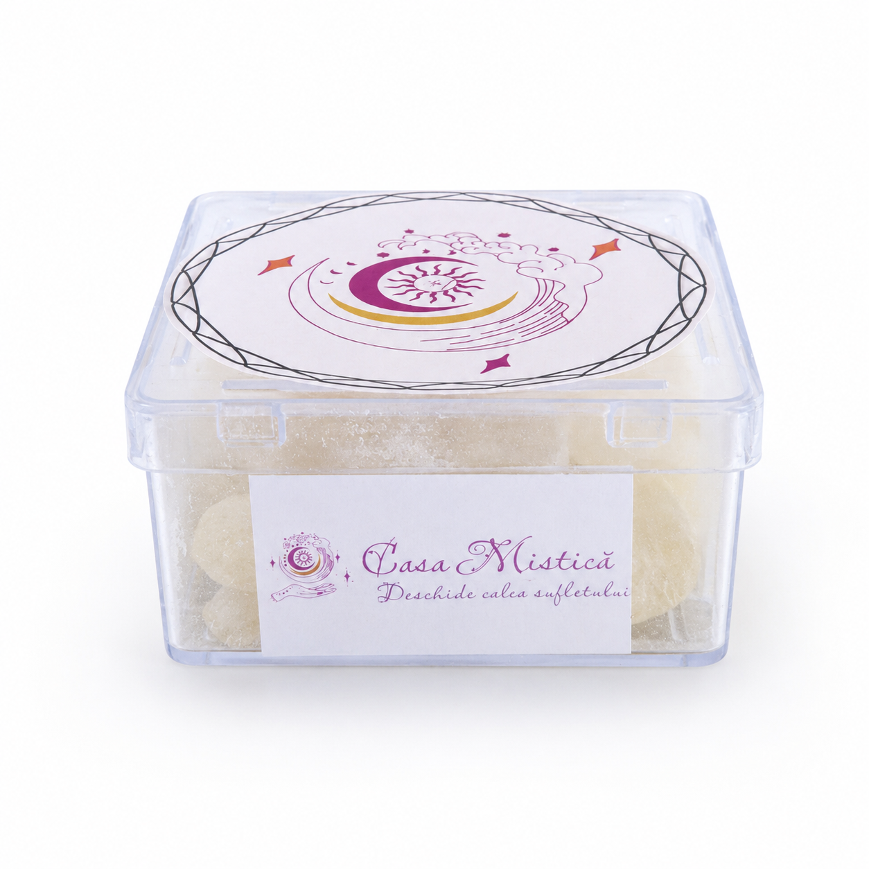 Tămâie naturală cristal, bob mare, cutie de 25 g