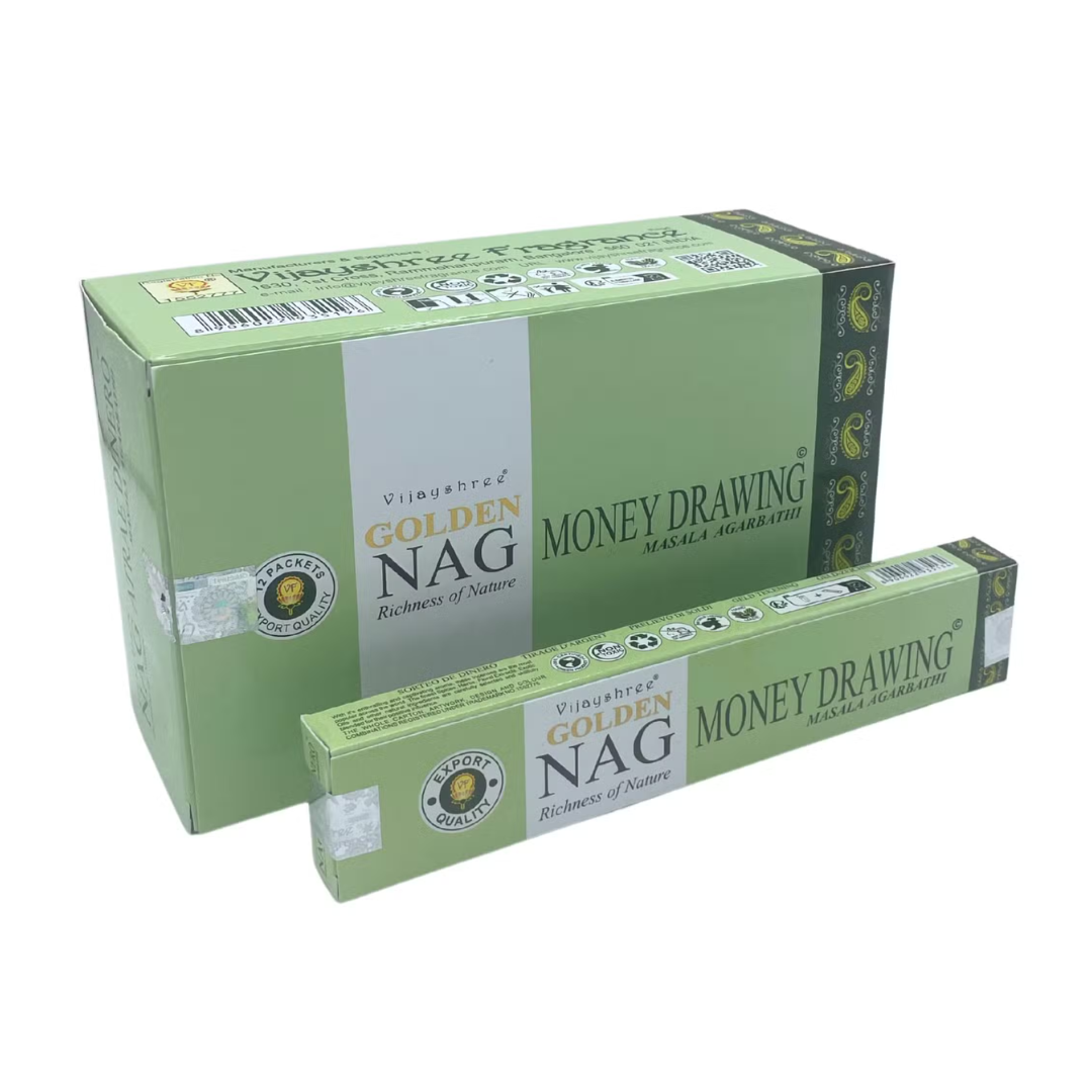 Bețișoare parfumate naturale, Golden Nag Atrage Banii, 15 g, aprox 15 bucăți