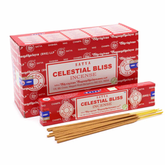 Bețișoare parfumate naturale, Satya Fericire Cerească, 15 g, aprox 15 bucăți