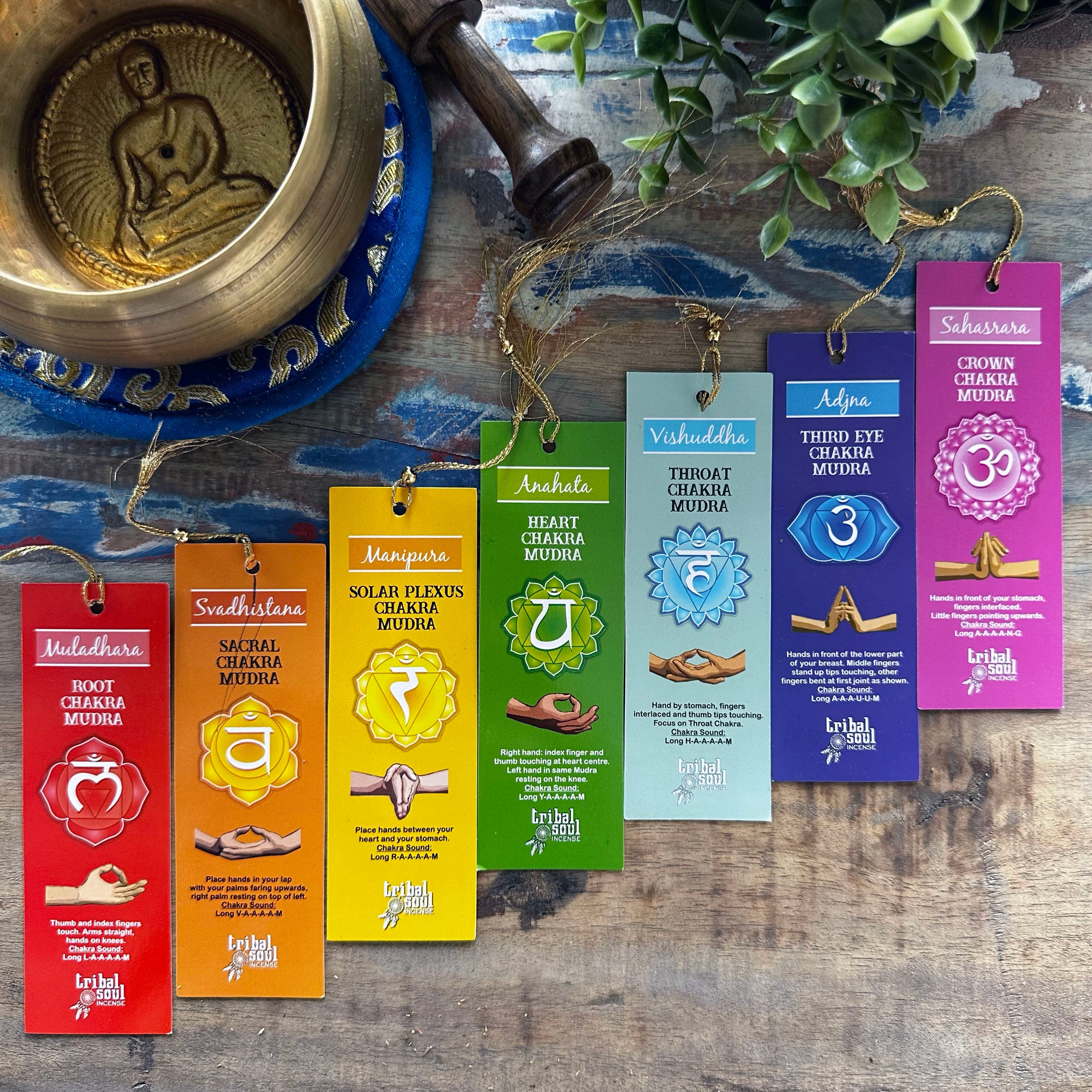 Bețișoare parfumate Tribal 7 Chakra rulate manual cu carte de mesaj spirituală pentru echilibrare energetică
