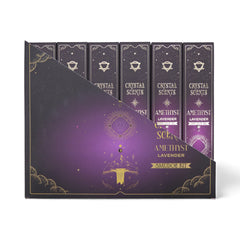 Set bețișoare parfumate cu lavandă și cristal de Ametist pentru meditație și practici spirituale