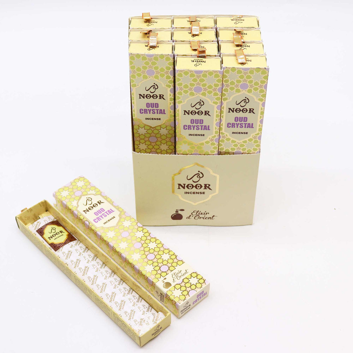 Bețișoare parfumate naturale, Noor-Oud Crystal, 15 g, aprox 15 bucăți