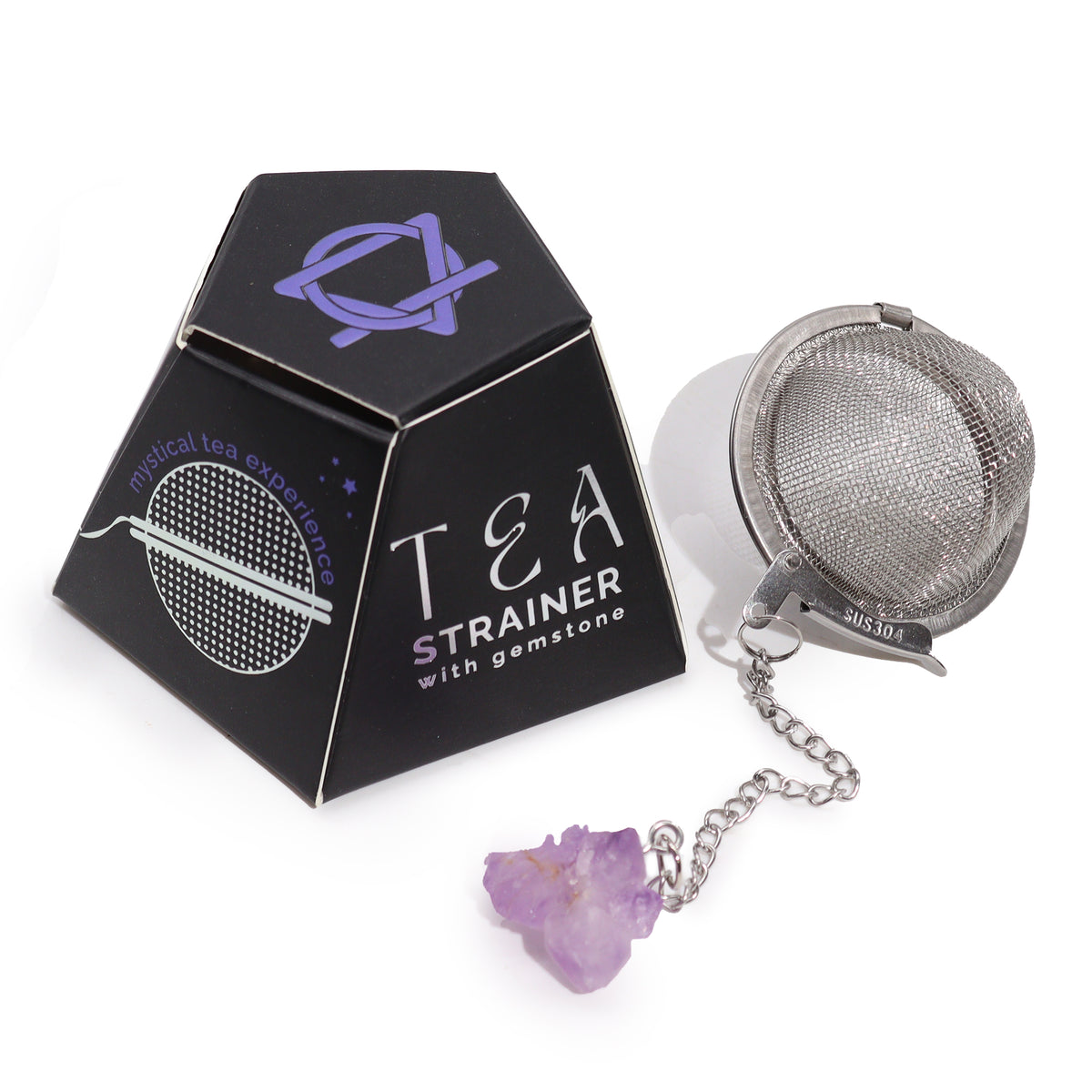 Infuzor de Ceai cu Cristal de Ametist
