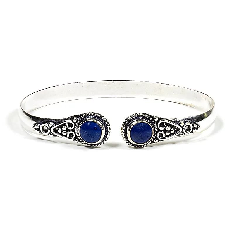 Brățară reglabilă cu Lapis Lazuli natural pentru comunicare clară și eficientă