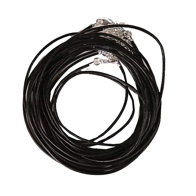Șnur din piele neagră cu închizătoare lobster, 45 cm, pentru pandantive și bijuterii