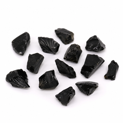 Cristal Brut Obsidian Negru Mic pentru protecție, împământare și claritate interioară