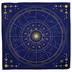 1 Pânză pentru Citirea Tarotului Zodiac – 75 × 75 cm