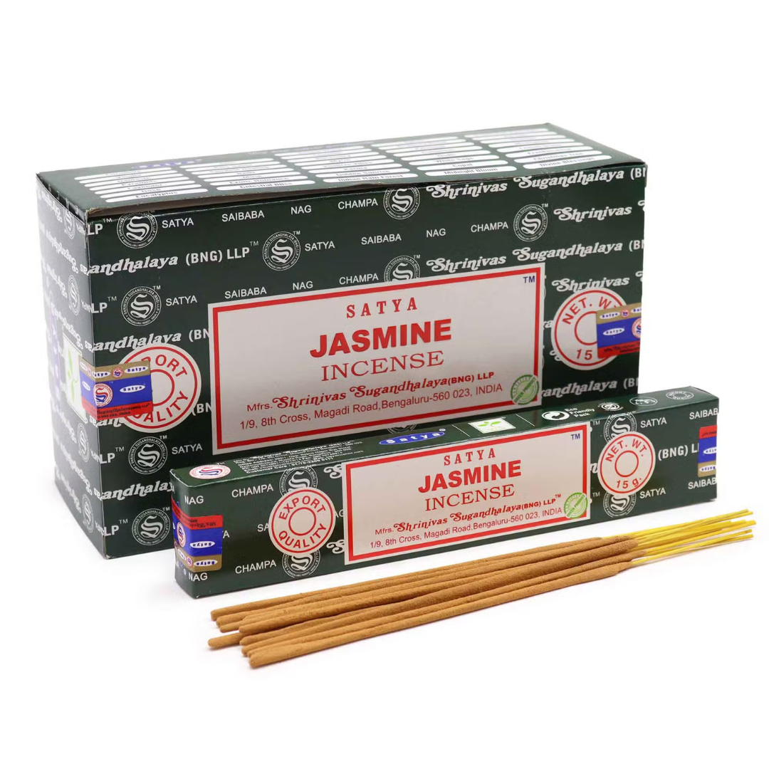 Bețișoare parfumate naturale, Satya Iasomie, 15 g, aprox 15 bucăți
