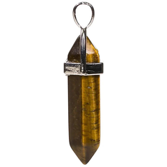 Pandantiv din ochi de tigru natural pentru curaj, protecție și energie interioară - 4 cm
