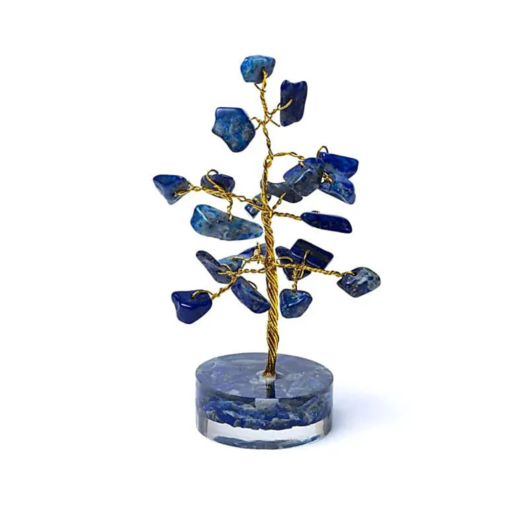 Copăcel din cristale cu Sodalit – Arborele Vieții pentru acceptare de sine, intuiție și energie Feng Shui (aprox 6 cm)