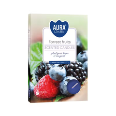 Set 6 Lumânări tip pastilă cu aromă de fructe de pădure