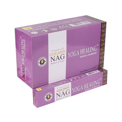 Bețișoare parfumate naturale, Golden Nag Yoga Healing, 15 g, aprox 15 bucăți