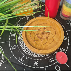 Suport din lemn de mango Seed of Life