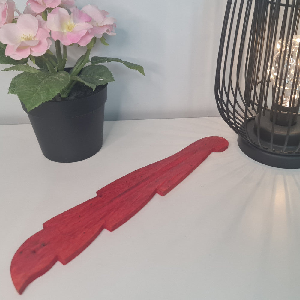 Suport ardere bețișoare parfumate, din lemn de mango, 24x1(cm), diverse culori