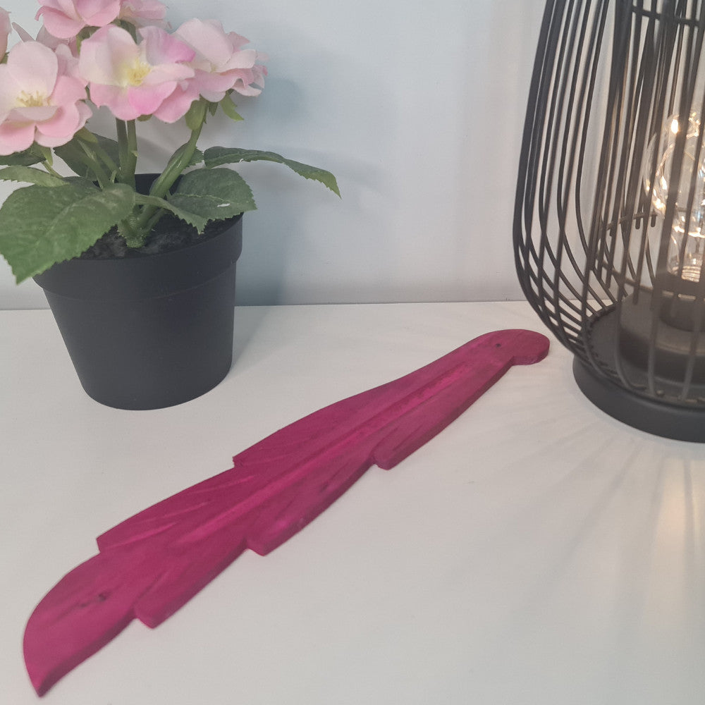 Suport ardere bețișoare parfumate, din lemn de mango, 24x1(cm), diverse culori