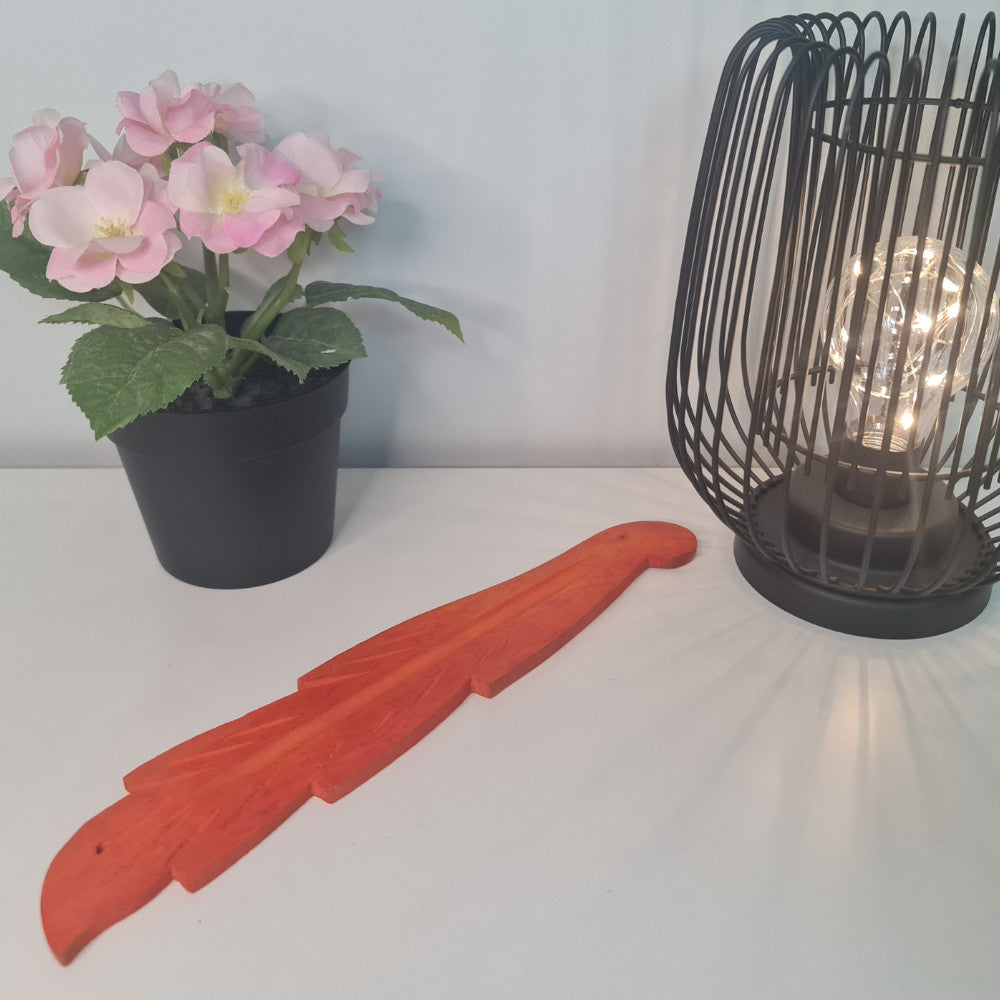 Suport ardere bețișoare parfumate, din lemn de mango, 24x1(cm), diverse culori