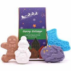 Pachet cadou de Crăciun pentru baie Distracție Festivă, turtă dulce, patine, om zăpadă, ren