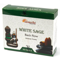 Conuri parfumate Salvie Albă White Sage fum curgător pentru purificare energetică și ritualuri de smudging